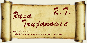 Rusa Trujanović vizit kartica